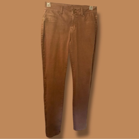 Maurices Jeans Mauve Mid-Rise Skinny Coated Denim Faux Leather Look Size M-Reg. - Picture 15 of 16